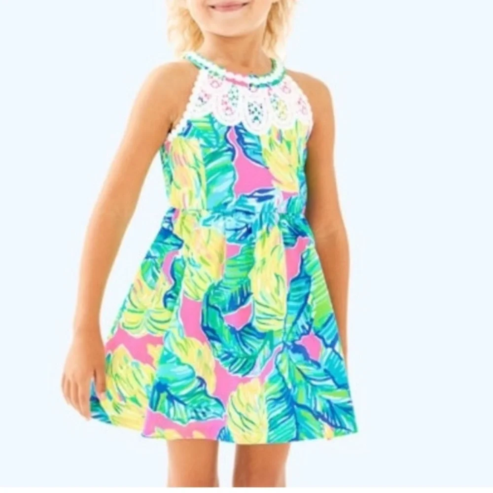 Lilly Pulitzer little kinley dress pink sunset NWT - Picture 1 of 3